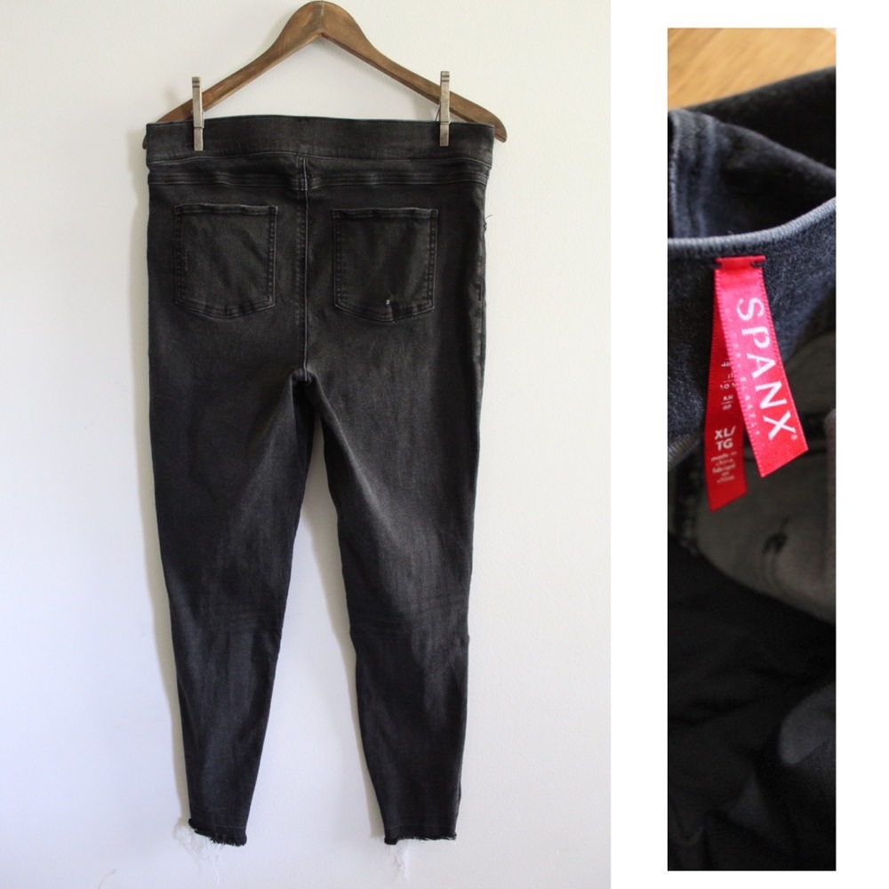 Spanx Distressed Skinny Jeans XL 14 Preowned - Picture 7 of 9